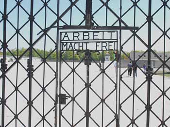 Munich / Dachau Concentration Camp Tour - Front Gate / Camp Gate - Arbeit macht frei